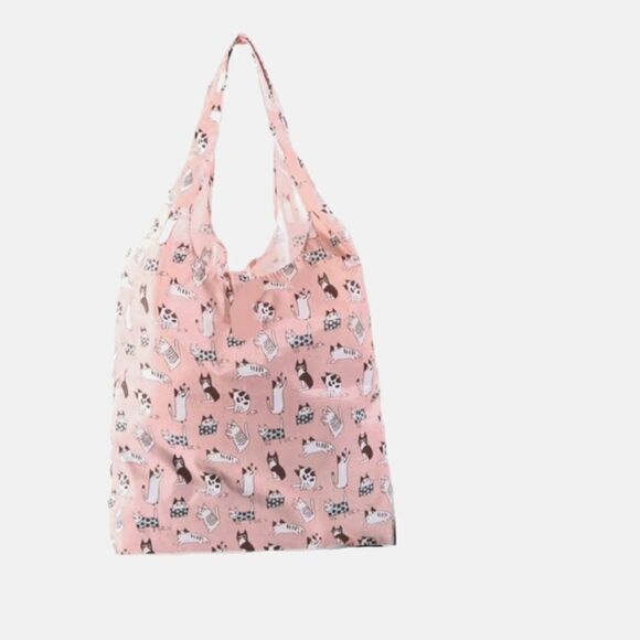 Cartoon Cat Reusable Shopping Tote - Picture 1 of 7
